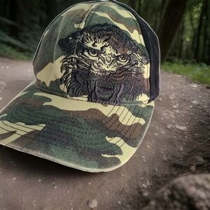 Miami Ink Ed Hardy Camo Tiger Hat Cap Embroidered Camouflage Streetwear Y2K